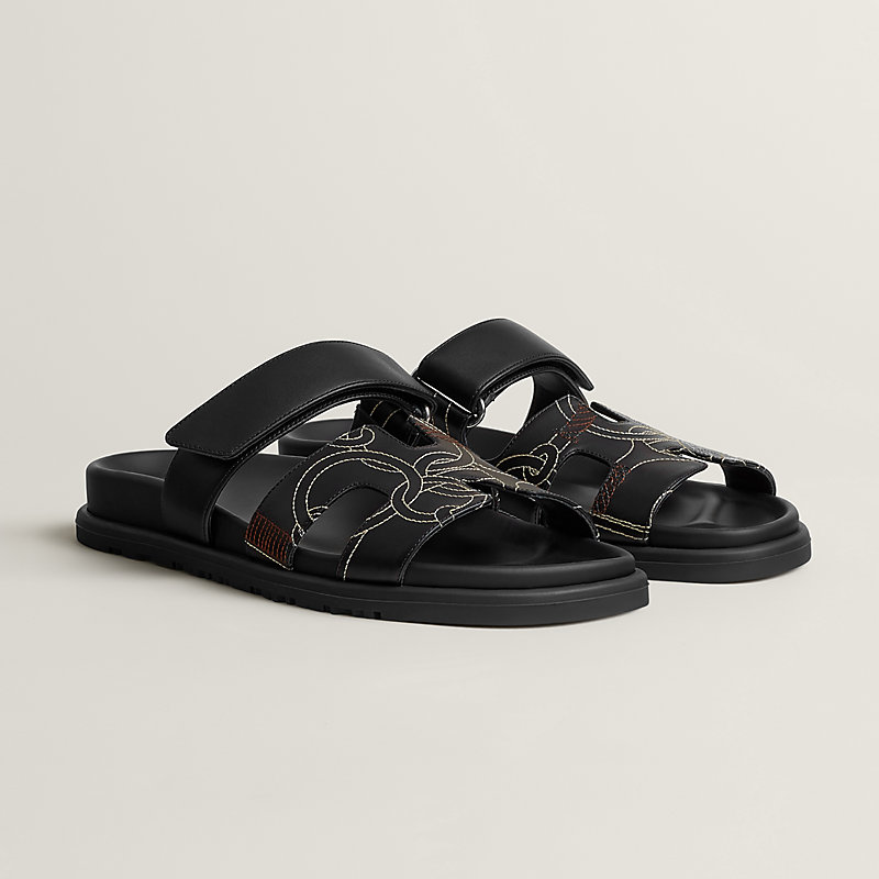 Chypre sandal - Black | Hermès Canada